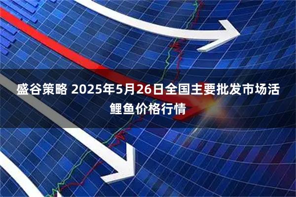 盛谷策略 2025年5月26日全国主要批发市场活鲤鱼价格行情