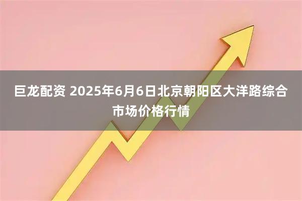 巨龙配资 2025年6月6日北京朝阳区大洋路综合市场价格行情
