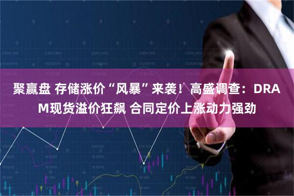 聚赢盘 存储涨价“风暴”来袭！高盛调查：DRAM现货溢价狂飙 合同定价上涨动力强劲